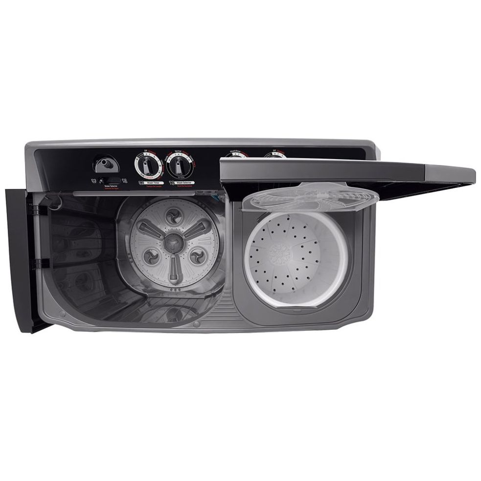 Lavadora LG Carga Superior Doble Tina con Sistema Sin Aspas Roller- Jet 18Kg Gris Oxford-Wp18Mar