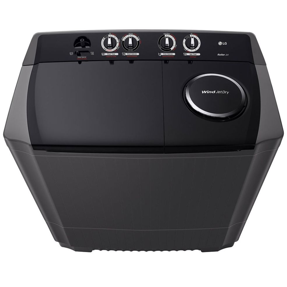 Lavadora LG Carga Superior Doble Tina con Sistema Sin Aspas Roller- Jet 18Kg Gris Oxford-Wp18Mar