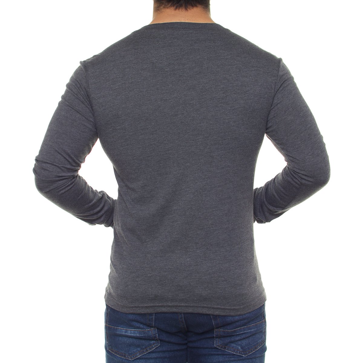 Playera Manga Larga para Hombre Silver Plate