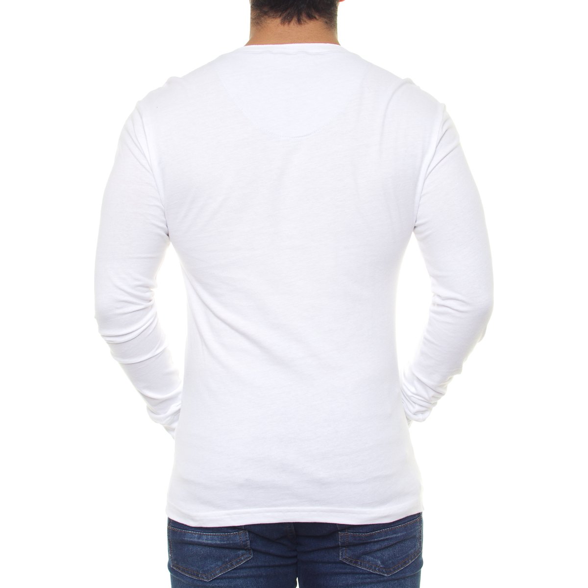 Playera Manga Larga para Hombre Silver Plate