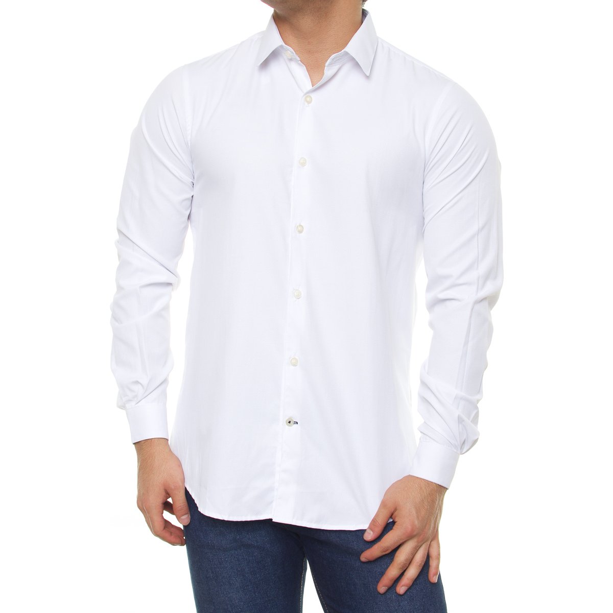 Camisa de Vestir Slim Fit para Hombre Carlo Corinto