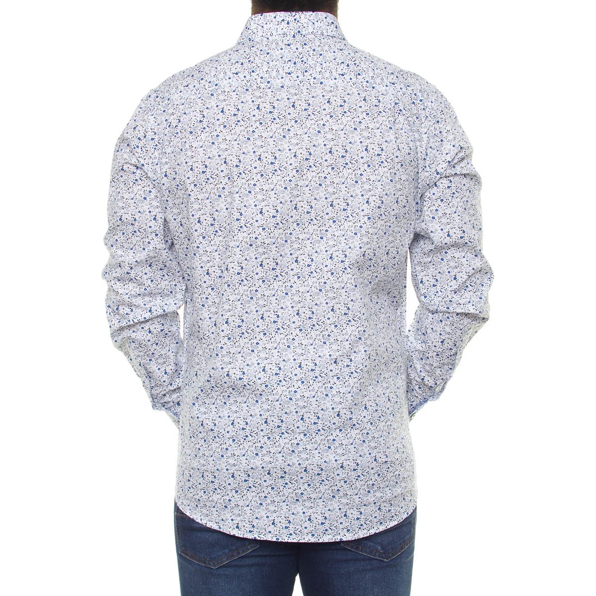 Camisa Casual Manga Larga Estampado Floral para Hombre Carlo Corinto