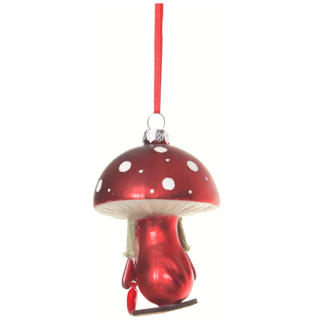 Colgante Gnomo Cabeza de  Hongo Cristal 10Cm