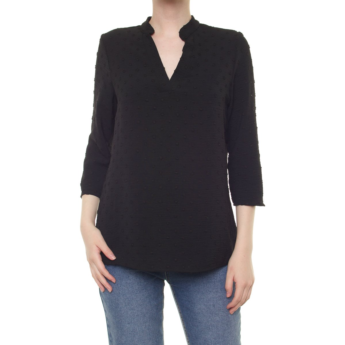 Blusa Manga 3/4 Cuello Mao para Dama Mencia & Co