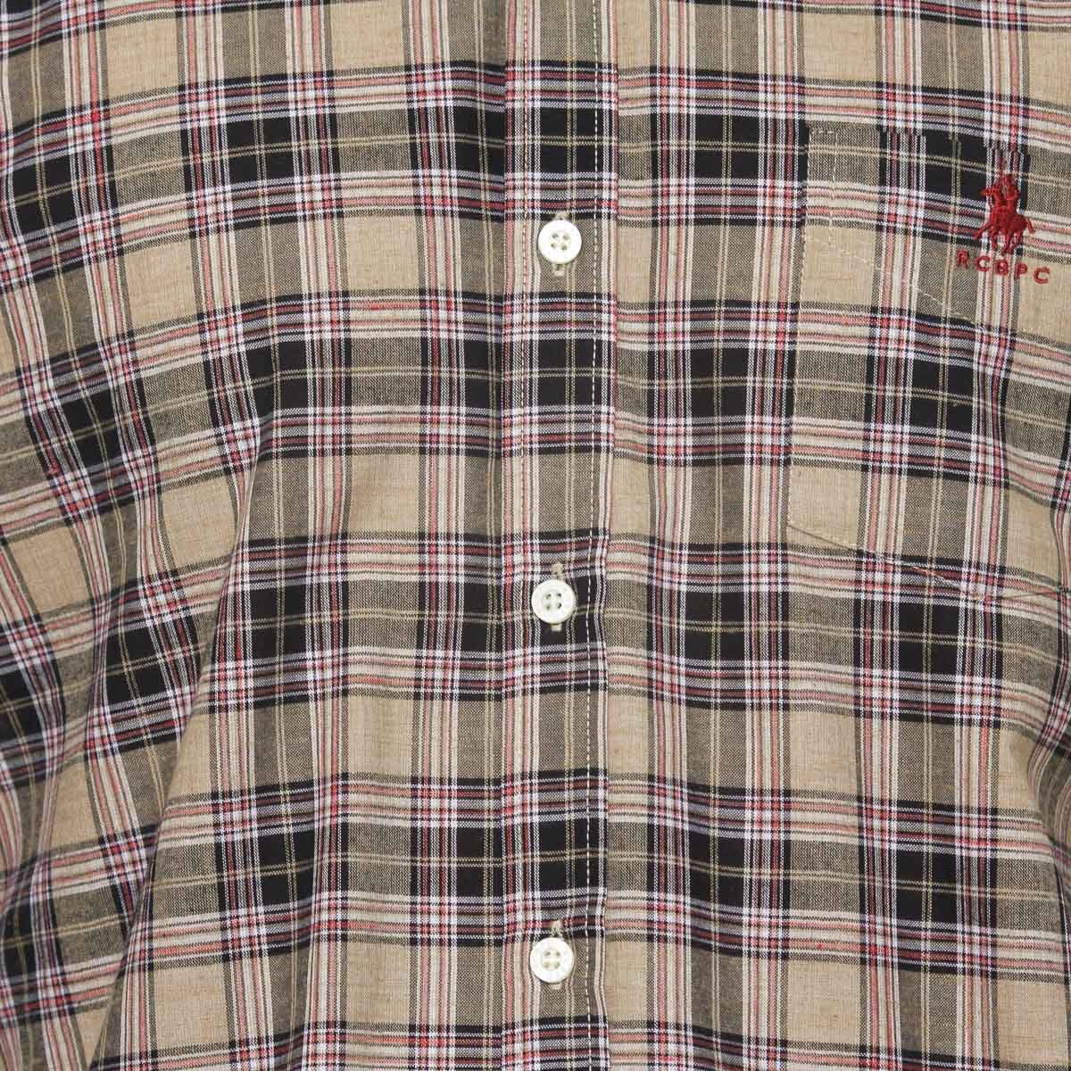 Camisa Casual Manga Larga Estampada Cuadros para Hombre Polo Club
