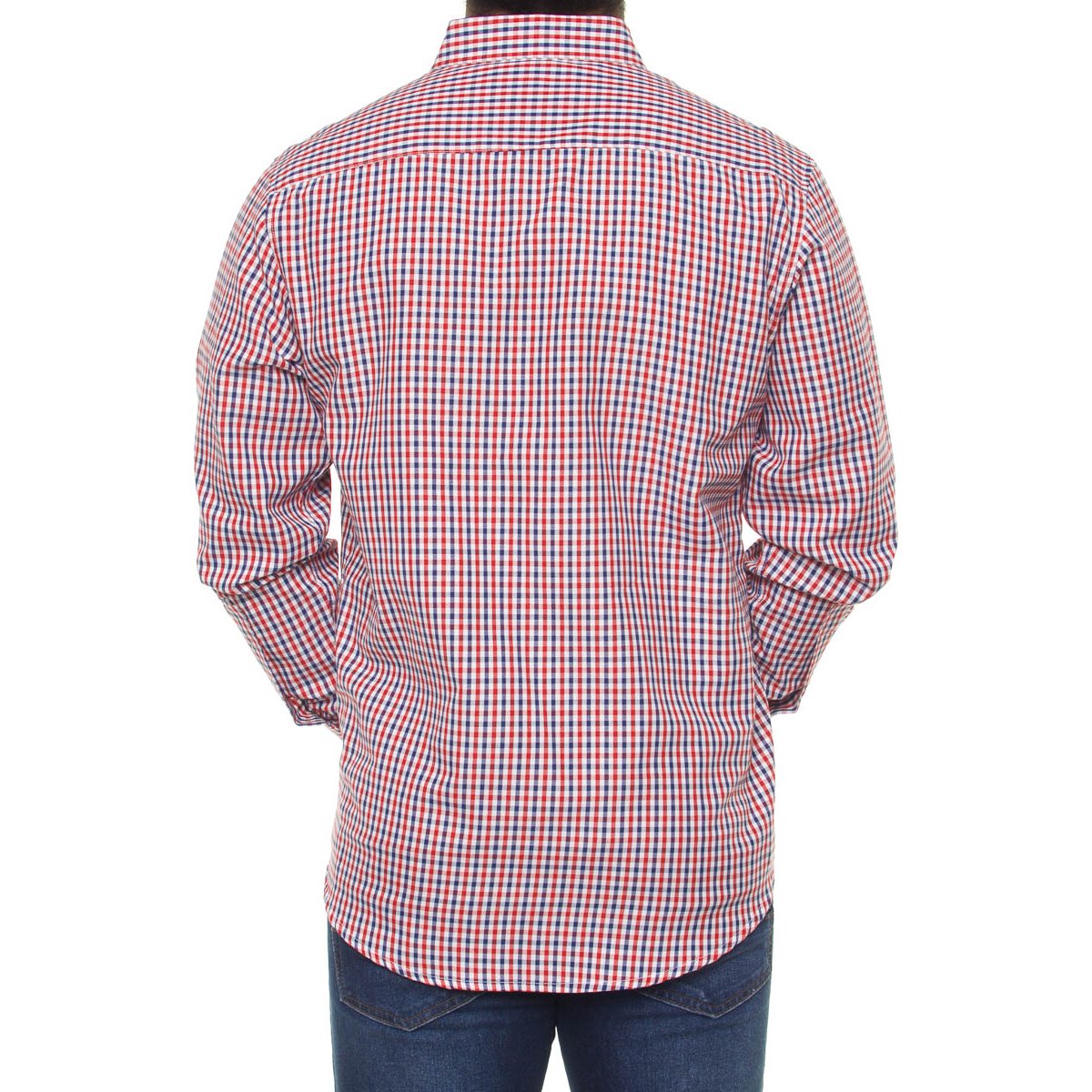 Camisa Casual Manga Larga Estampada Cuadros para Hombre Polo Club