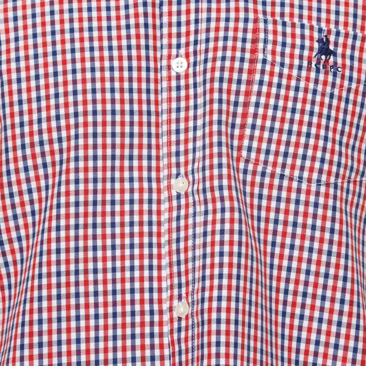 Camisa Casual Manga Larga Estampada Cuadros para Hombre Polo Club