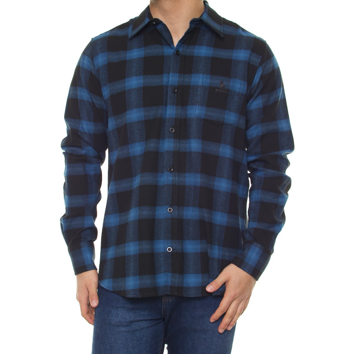 Camisa Franela Casual Manga Larga para Hombre Polo Club