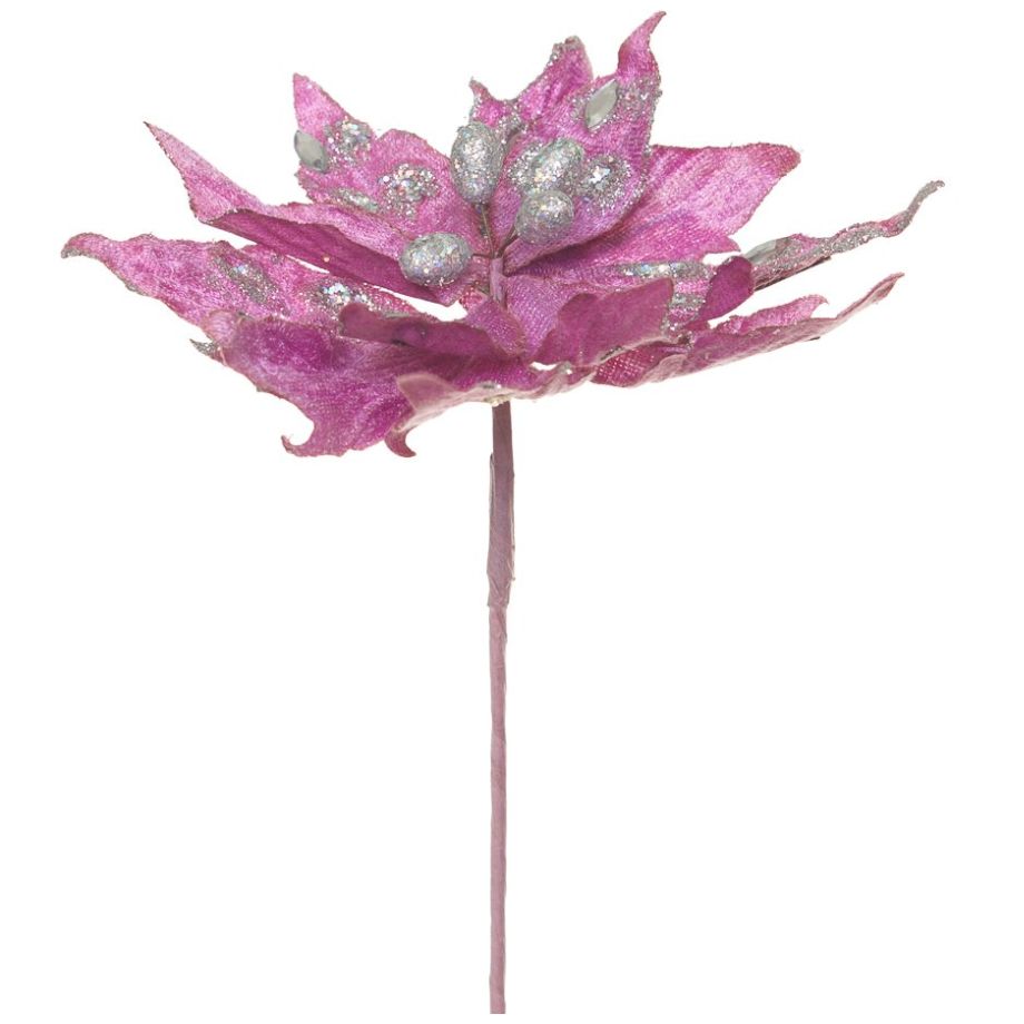 Flor de Nochebuena Tailandesa Color Morado 25Cm