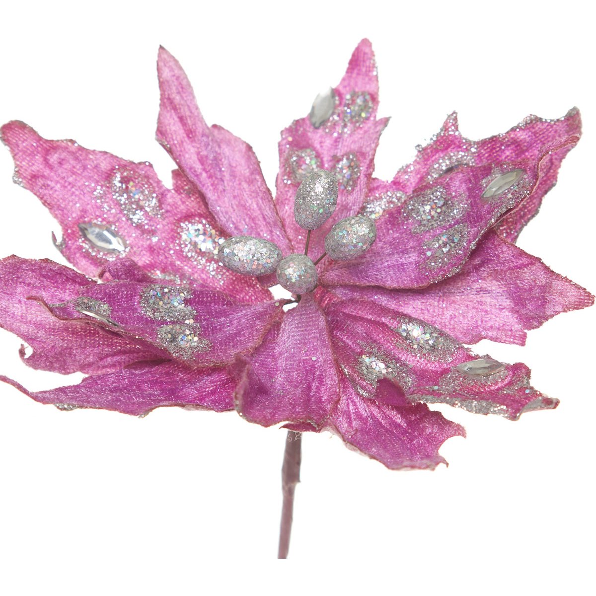 Flor de Nochebuena Tailandesa Color Morado 25Cm