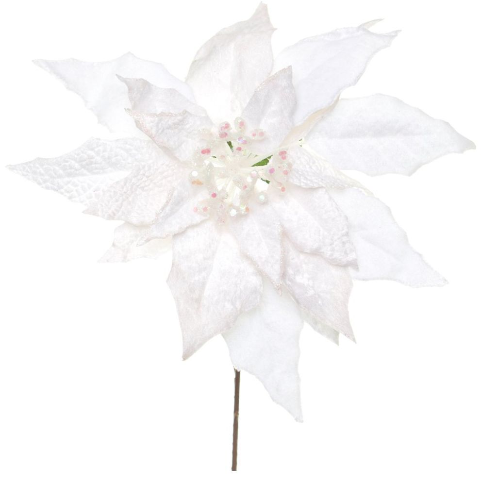Flor de Nochebuena Blanca 51Cm