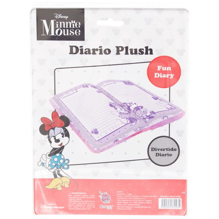 Diario Plush Minnie para Niñas Hello Kitty