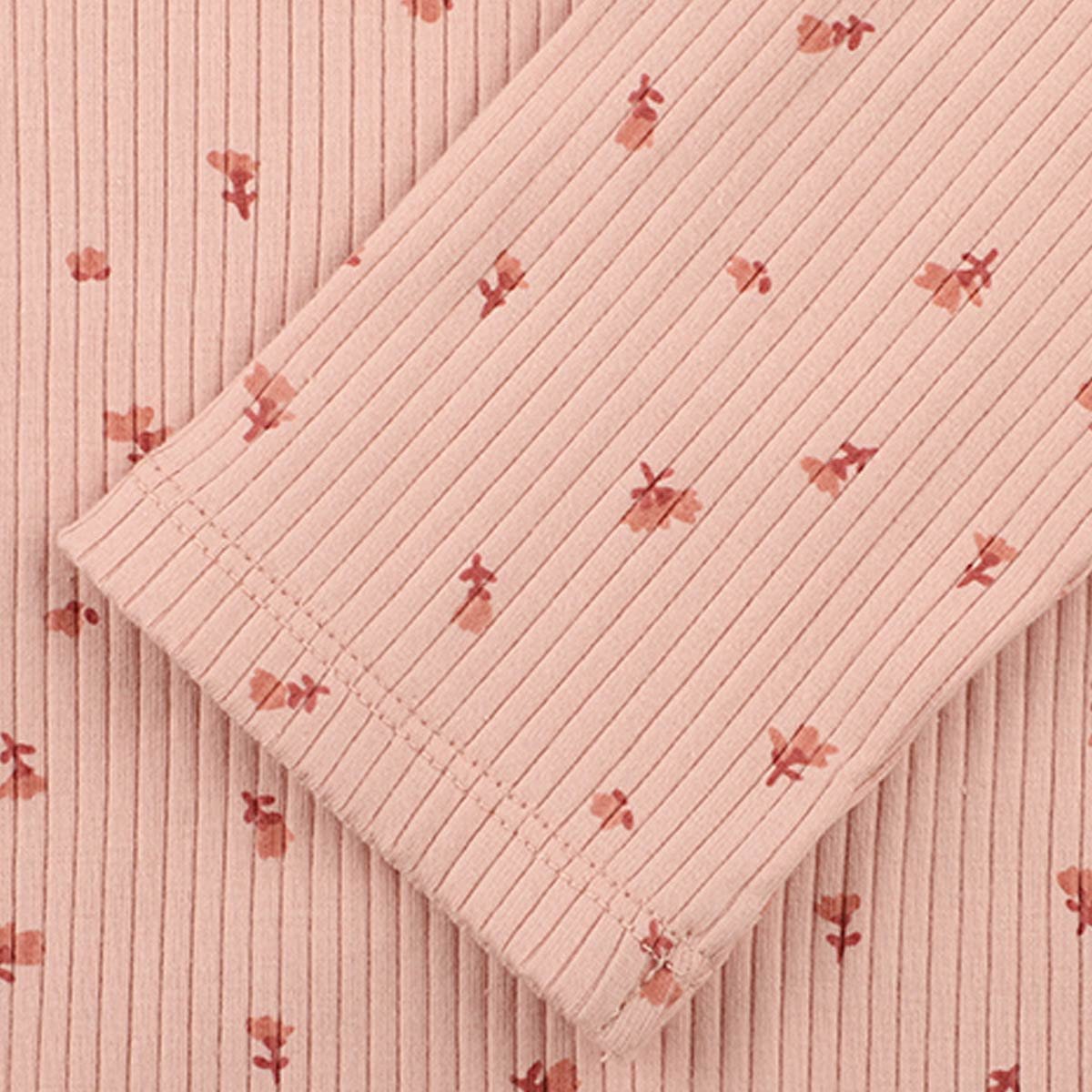 Playera Manga Larga Rib Estamada para Bebé Niña Jeanious