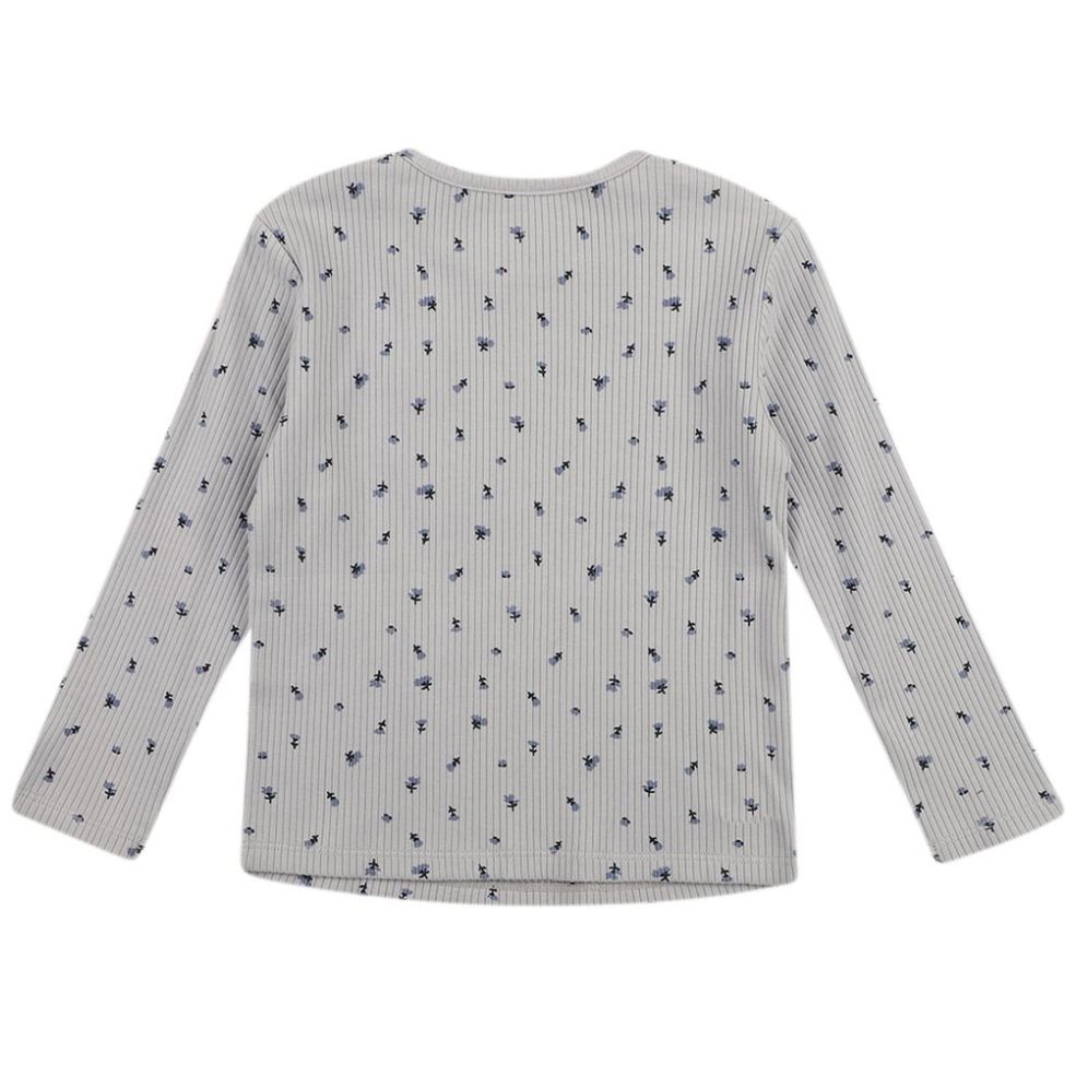 Playera Manga Larga Rib Estamada para Bebé Niña Jeanious