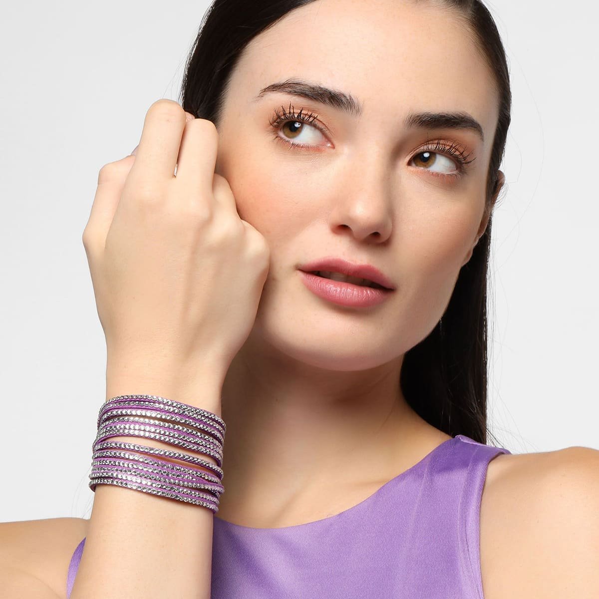 Pulsera Morada con Cristales Polo Club Rcbpc