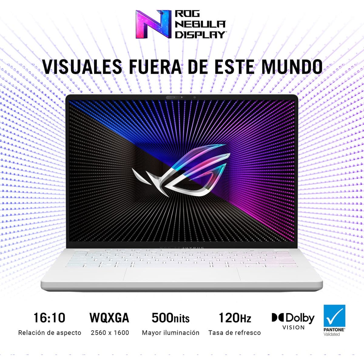 Laptop Asus Rog Ga402Rk-L8163W R9 6Th 16G 1Tssd Rx6800S Anime Matrix Blanca