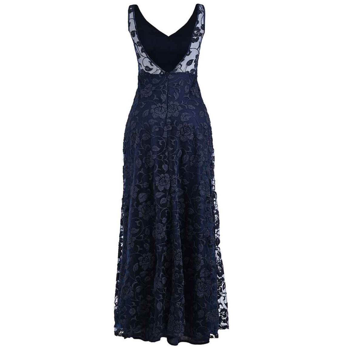 Vestido Largo Pink Gallery Tirante Ancho Cuello V para Mujer