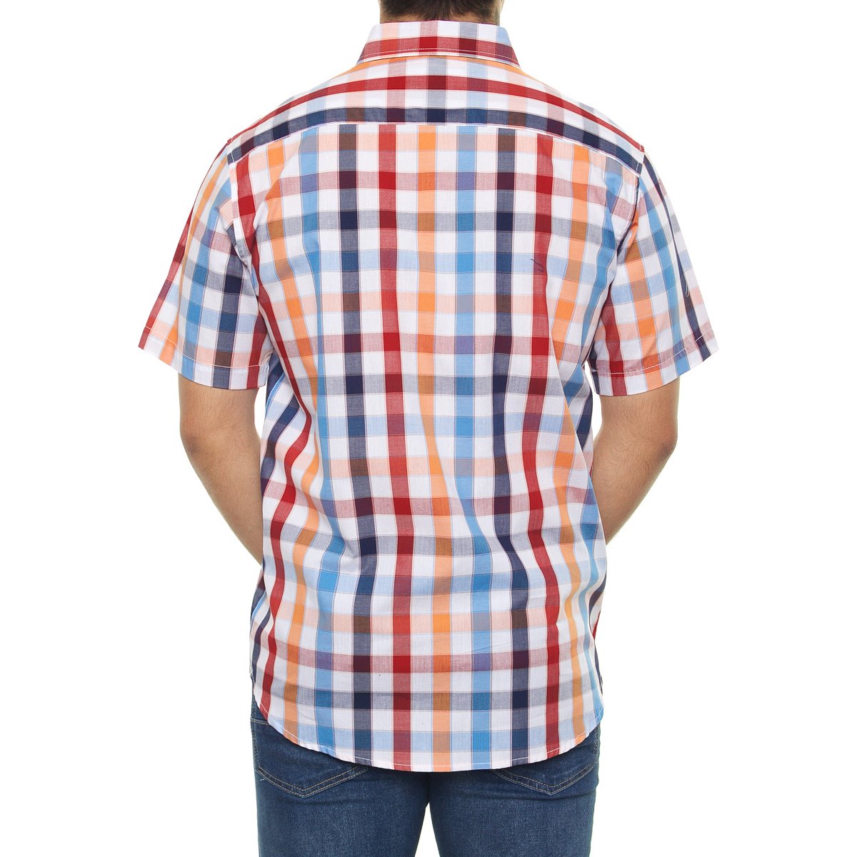 Camisa Manga Corta Cuadros para Hombre Polo Club