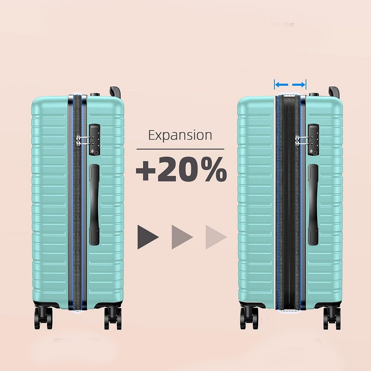 Maleta Hs Airplane 24 Turquesa Beow