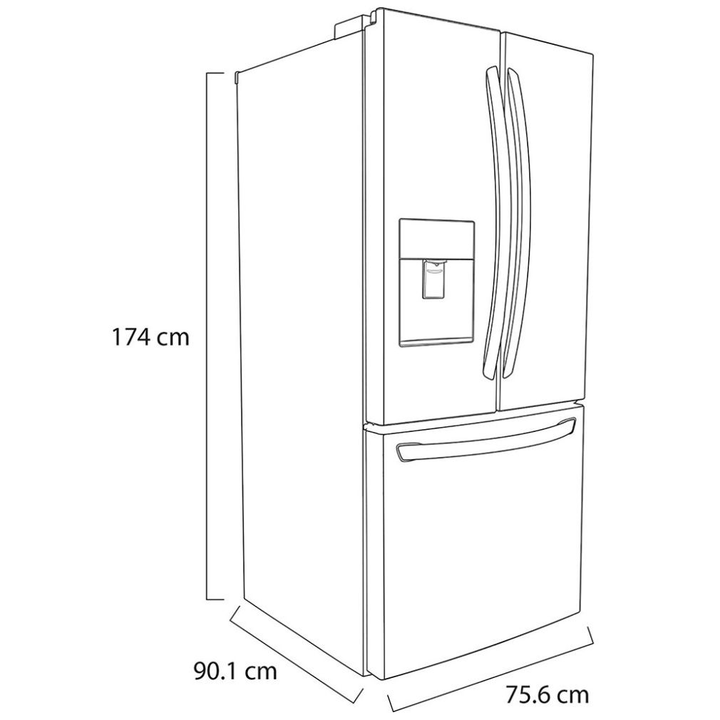 Refrigerador LG French Door Linear Inverter con Dispensador de Agua 22 Pies Acero  Gf22Wgs