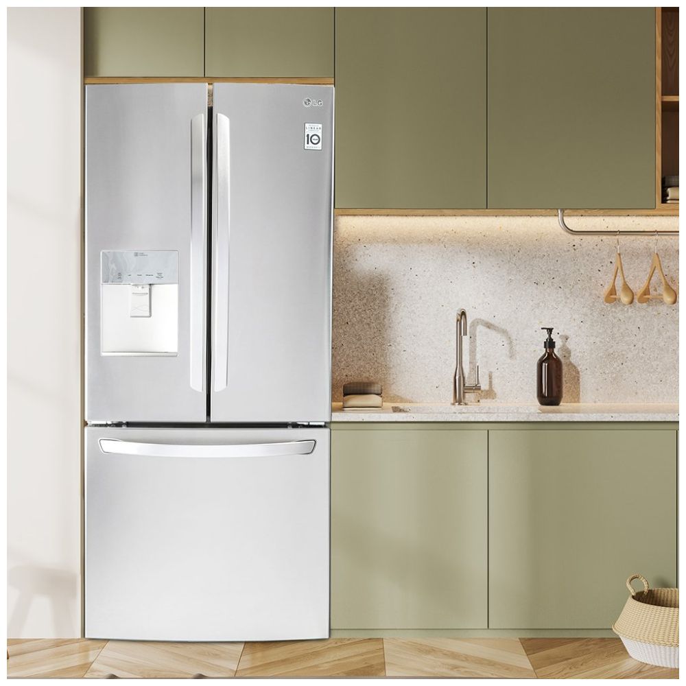 Refrigerador LG French Door Linear Inverter con Dispensador de Agua 22 Pies Acero  Gf22Wgs