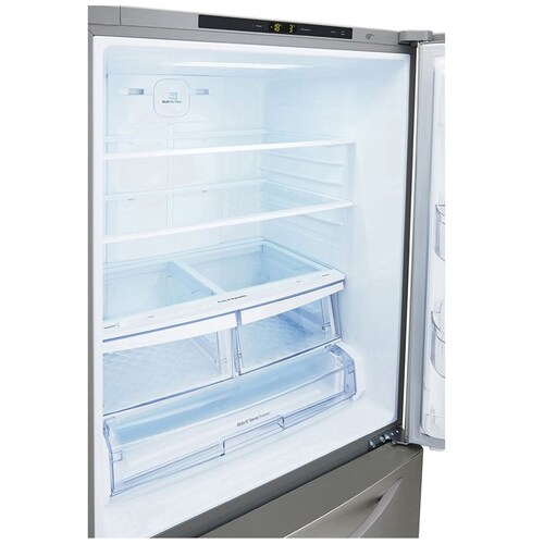 Refrigerador LG Congelador Inferior  Linear Inverter con Smart Diagnosis 22 Pies  Acero  Gb22Bgs