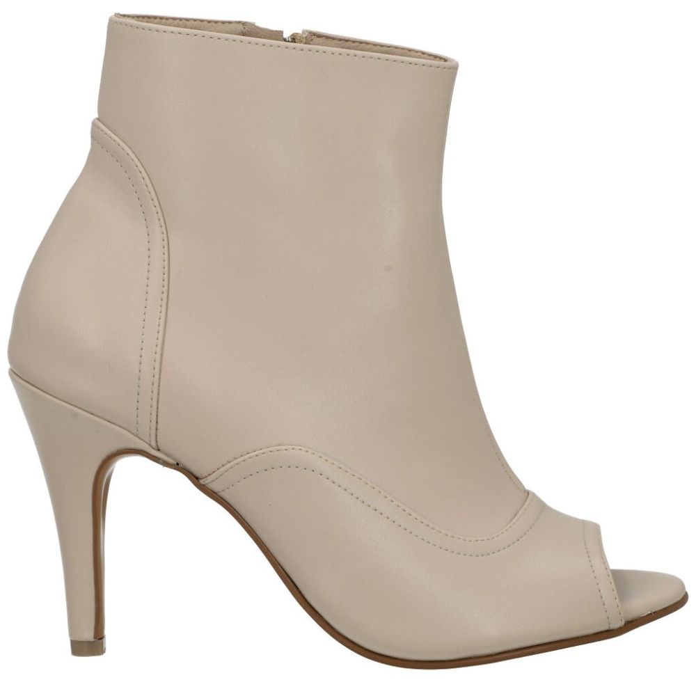 Shootie Beige Boca de Pez con Cierre Lateral C2C