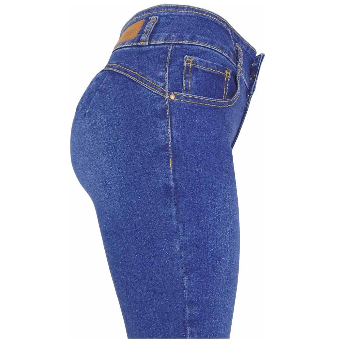 Jeans Skinny Sin Bolsas Traseras para Mujer