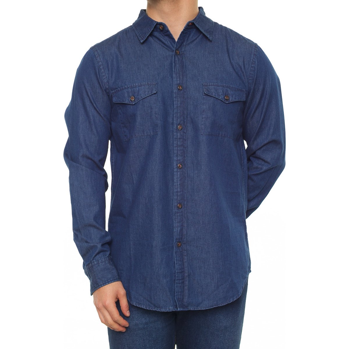 Camisa Slim Manga Larga Mezclilla para Hombre J.opus
