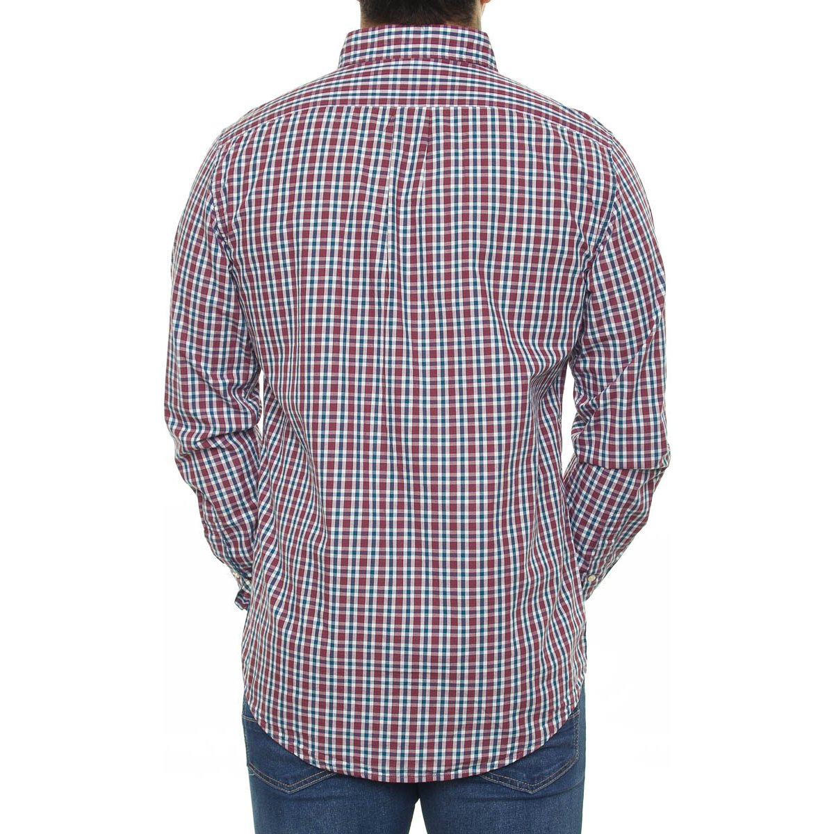 Camisa Básico Manga Larga Cuadros para Hombre J.opus