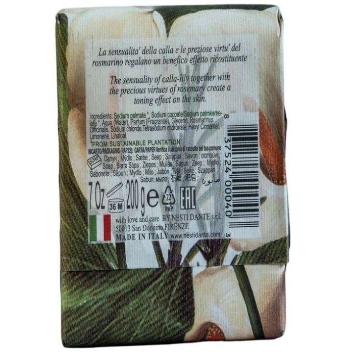 Nesti Dante Jabón Aroma Calla Lily y Romero  200 Gr