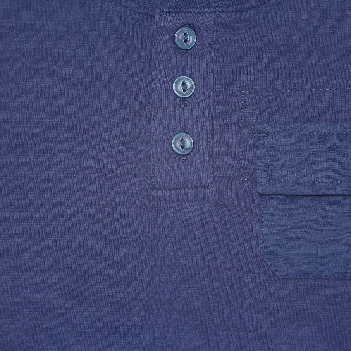 Playera Manga Corta Cuello Henley para Bebé Fukka