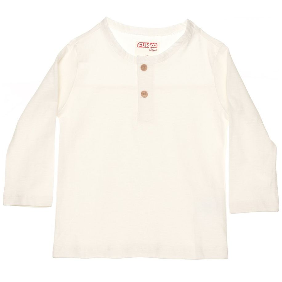 Playera Manga Larga Cuello Henley para Bebé Fukka