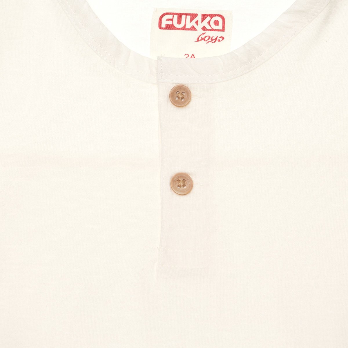 Playera Manga Larga Cuello Henley para Bebé Fukka