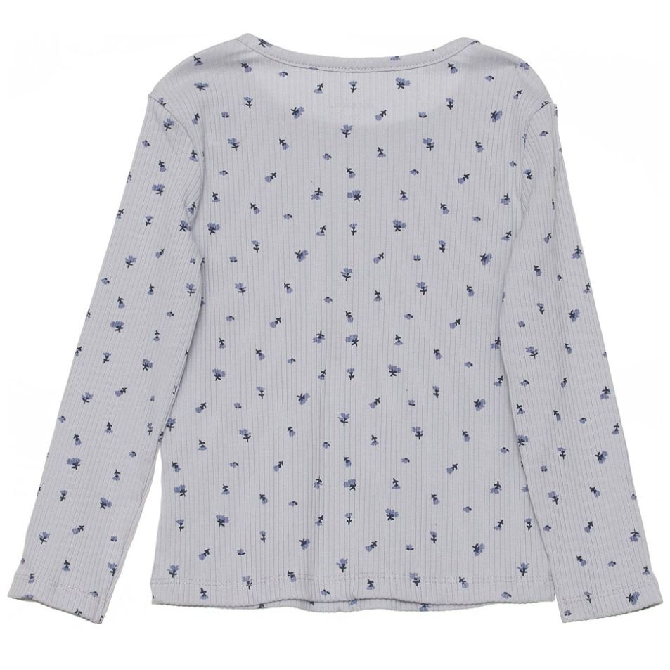 Playera Manga Larga Rib Estamada para Bebé Niña Jeanious