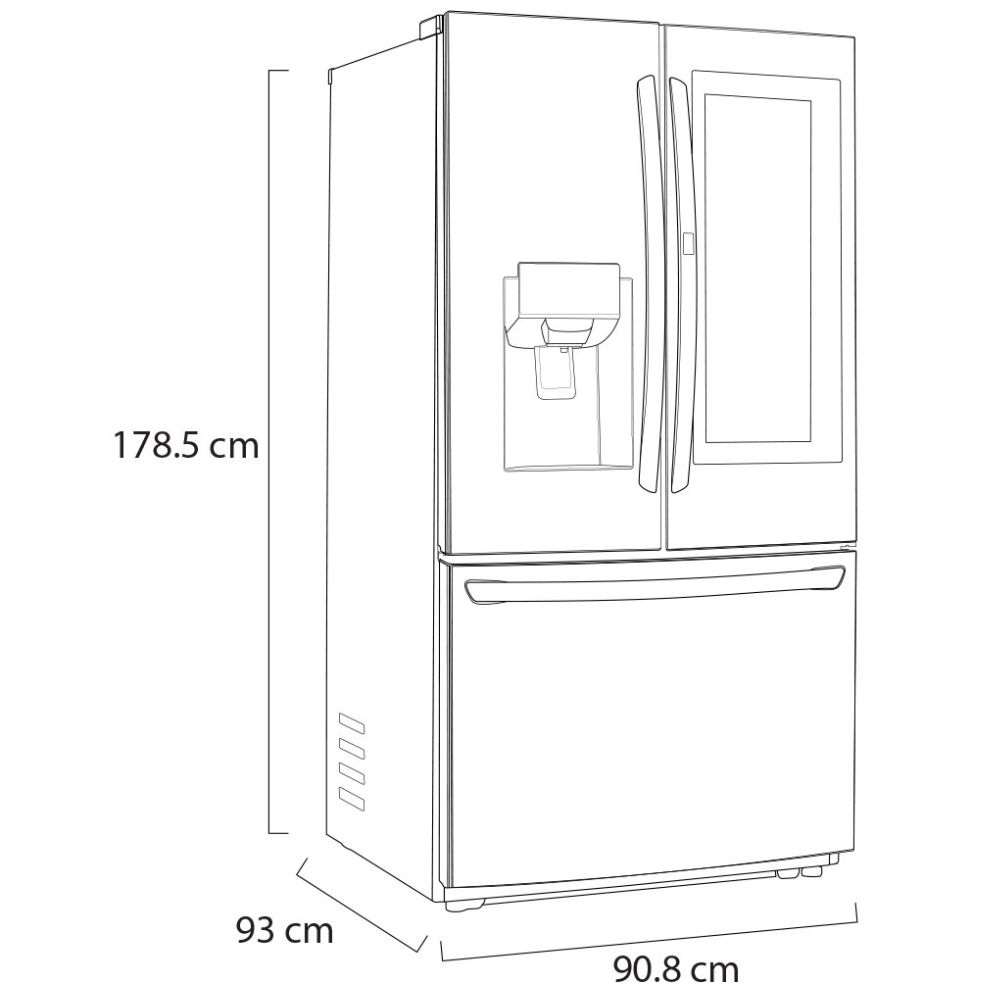 Refrigerador LG French Door Instaview Doorindoor Linear Inverter 30 Pies Negro Lm89Sxd