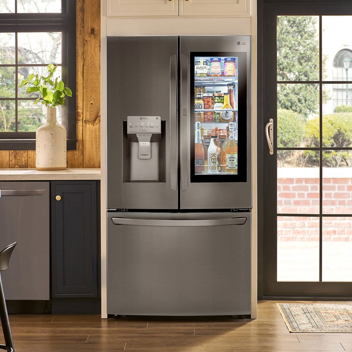 Refrigerador LG French Door Instaview Doorindoor Linear Inverter 30 Pies Negro Lm89Sxd