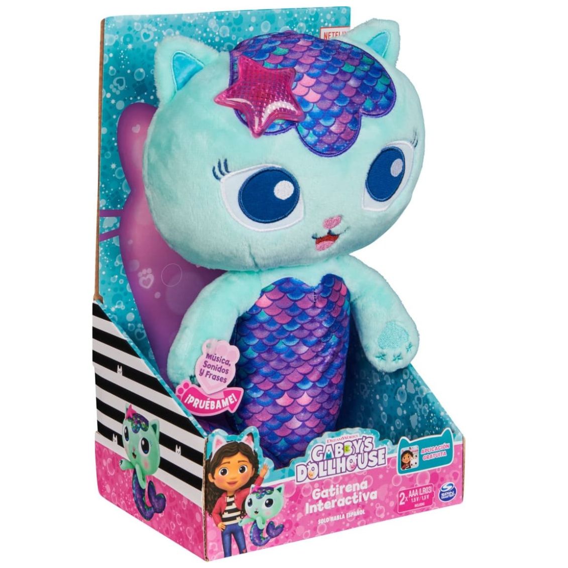 Gabby Dollhouse Gatito Parlante Pandy Paws Con Luces LA CASA DE GABBY