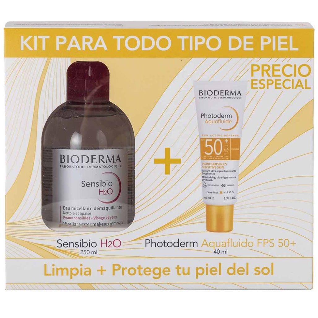 Pack Bioderma Photoderm 1+1 (Sensibio H2O 250Ml + Photoderm Aquafluido)