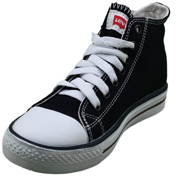 Tenis Bota Levis Negros con Agujeta para Niño