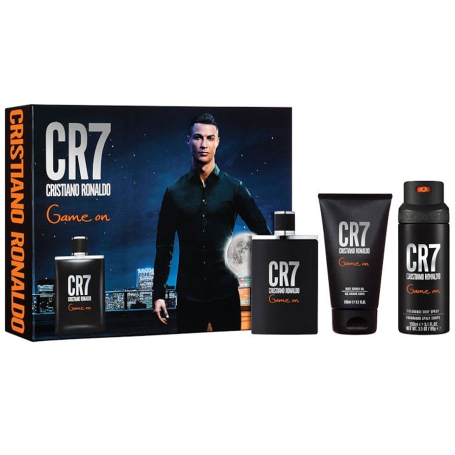 Set para Hombre Cr7 Game On Edt 100Ml + Gel de Baño + Spray Corporal