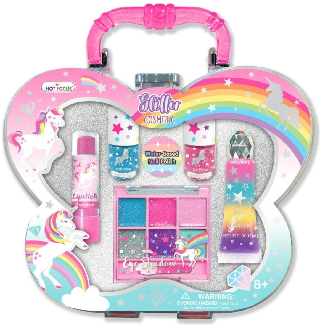 Juego de Cosméticos Brillantes Unicornio Hot Focus