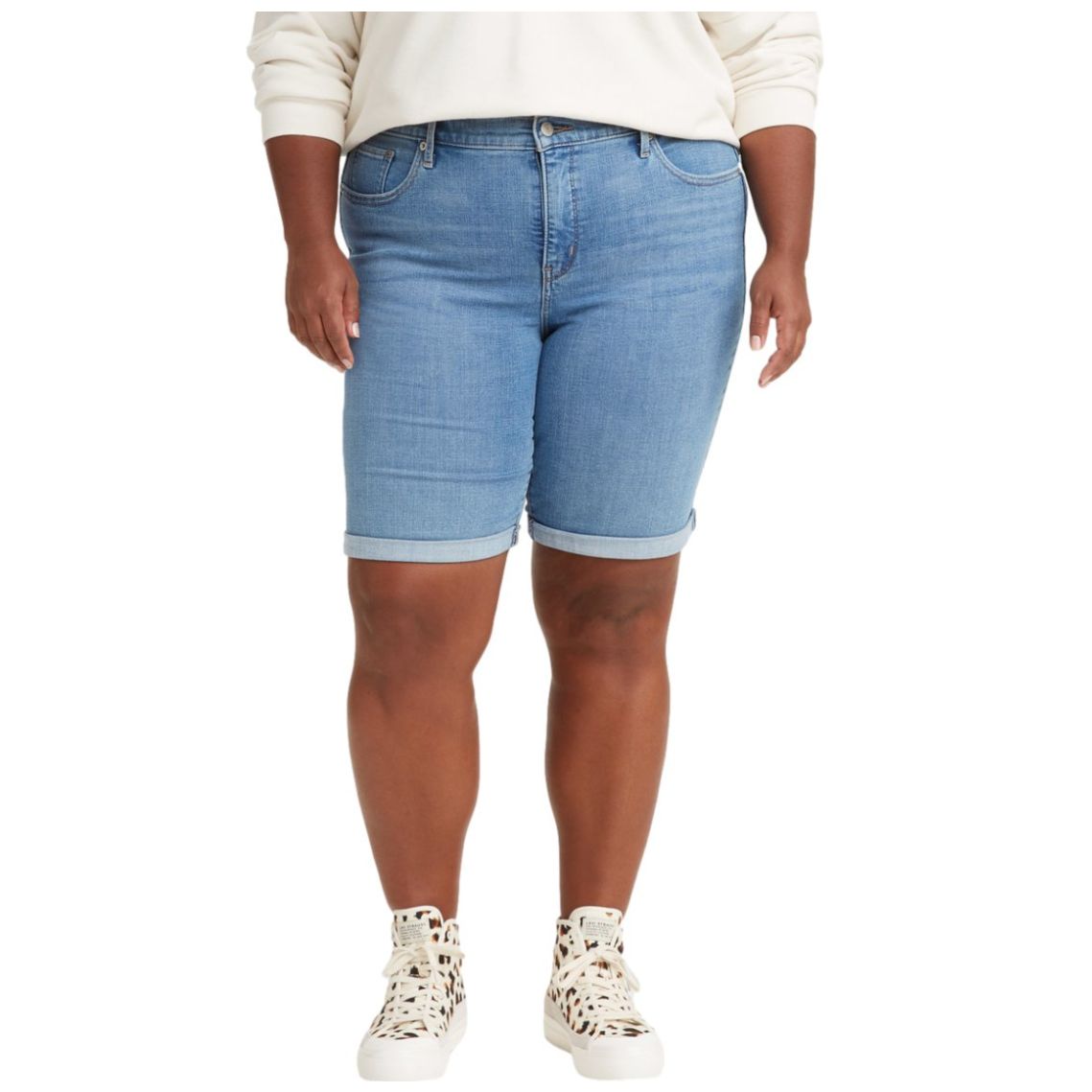 Levi's Plus Shaping Bermuda Jean Shorts