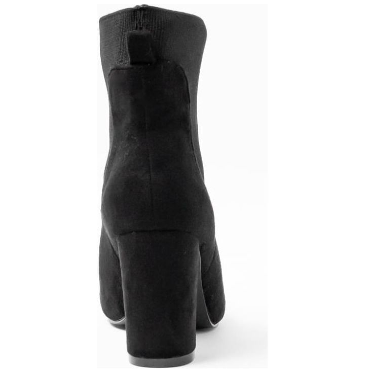 Botín Tacón Ancho con Elástico Color Negro Emporio Vu