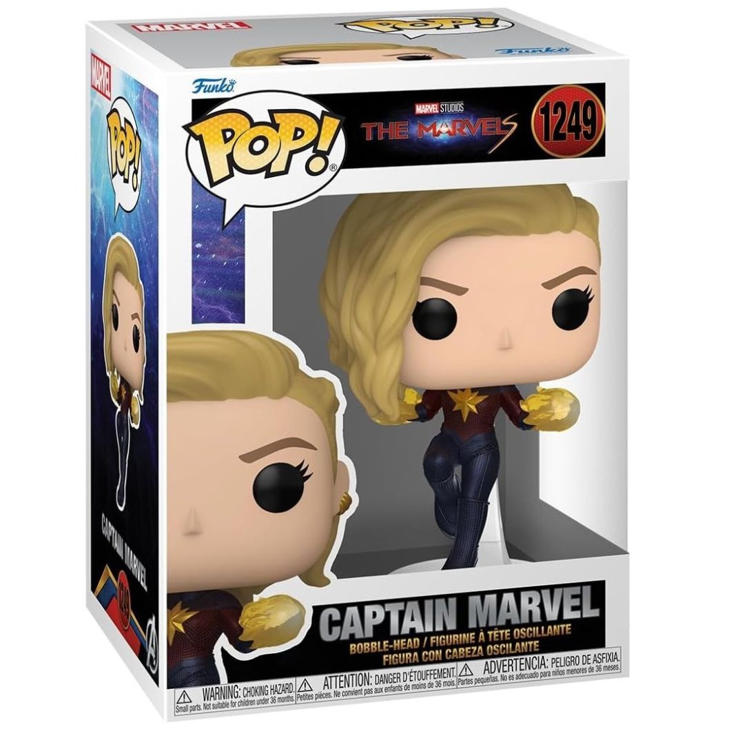 Funko Pop Marvel: The Marvels - Capitana Marvel con Manos de Fuego