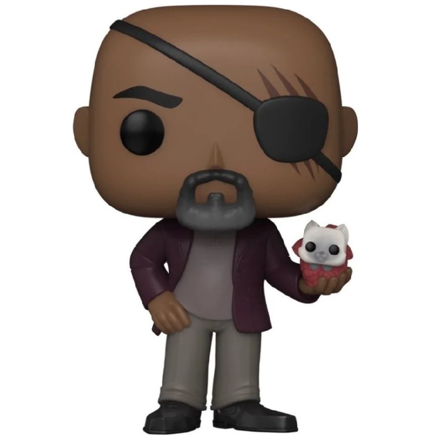 Funko Pop Marvel: The Marvels - Nick Fury con Flerkitten