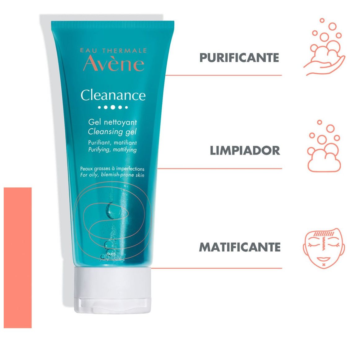 Avène Cleanance Gel Limpiador Piel Grasa/con Acné 200Ml