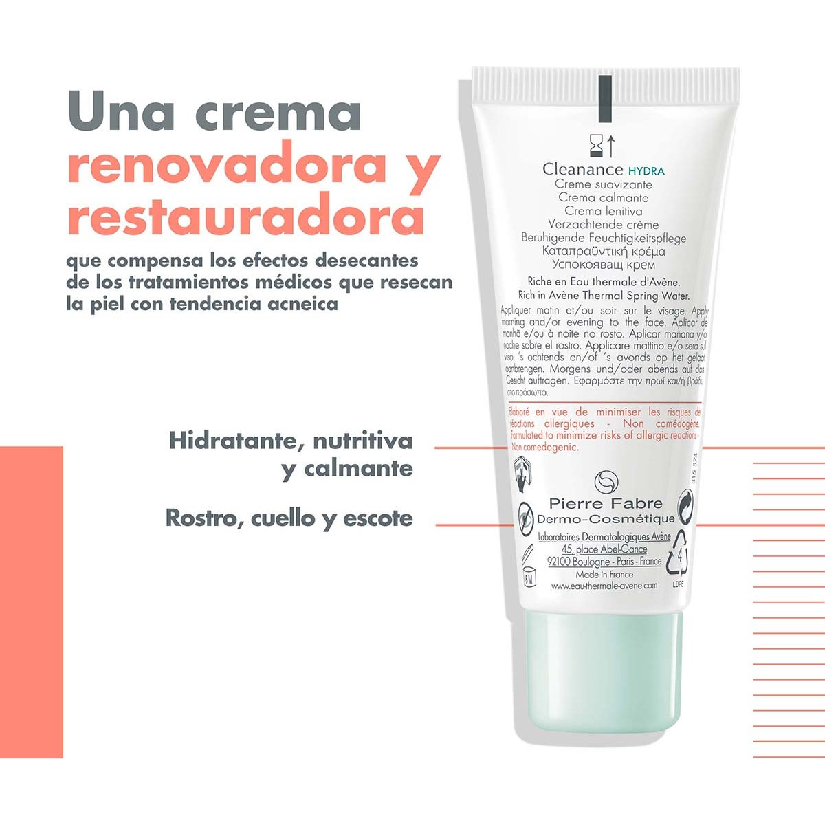 Avène Cleanance Hydra Crema Calmante Piel Grasa