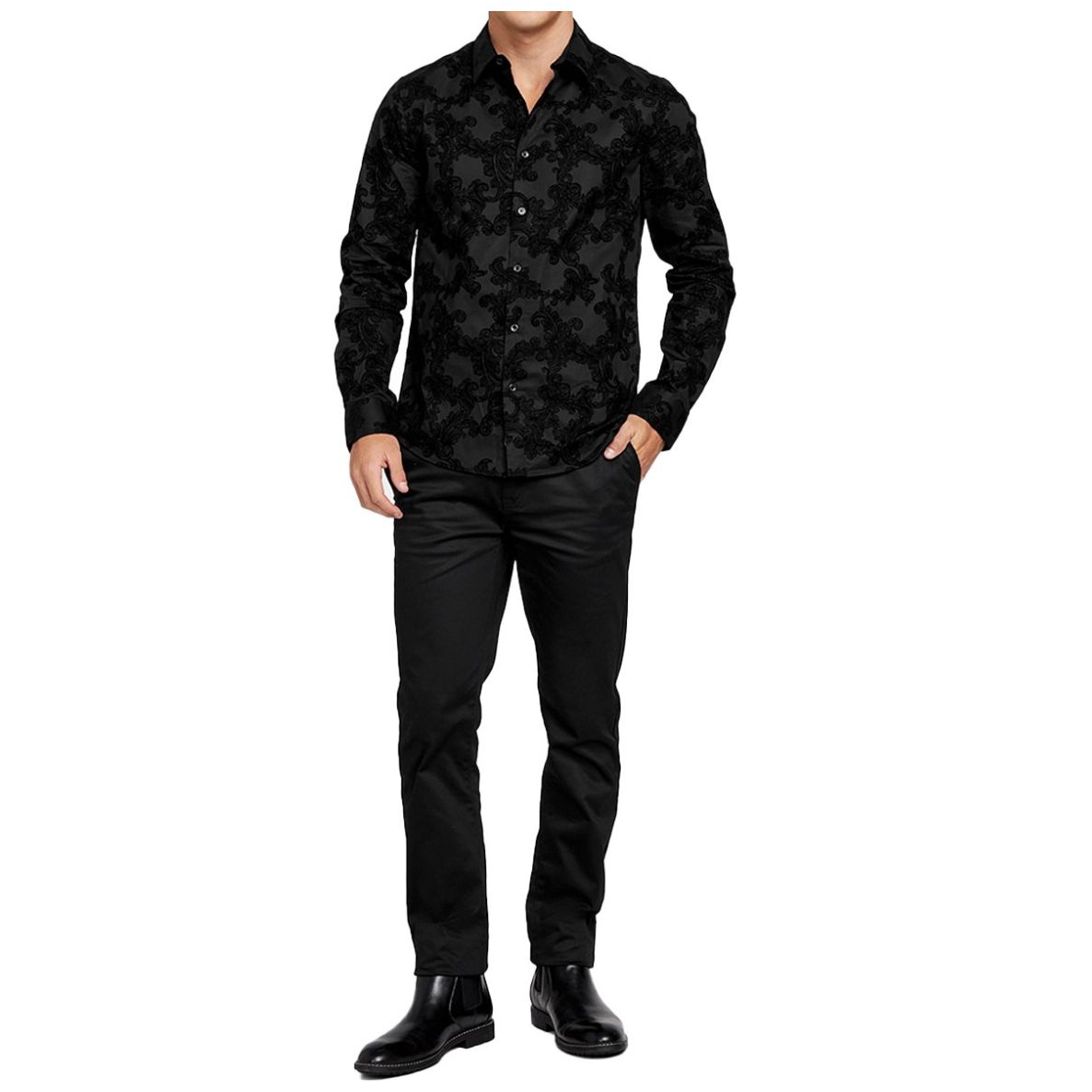 Camisa Guess Factory Manga Larga para Hombre