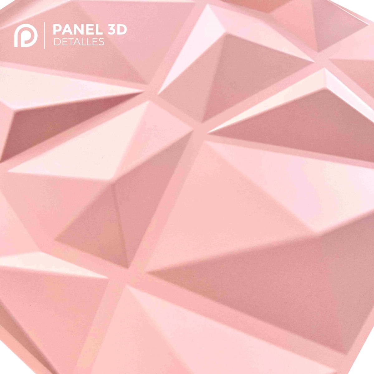 Panel Decorativo 3D Cuarzo Rosa 50X50Cm Deco Pvc